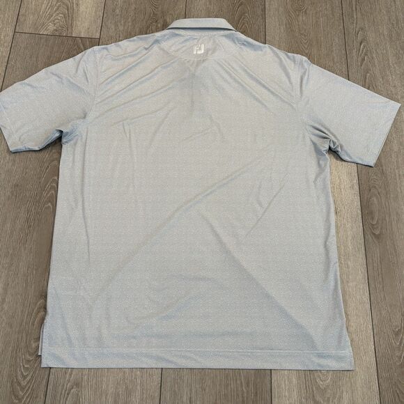 Footjoy Golf Polo Shirt Mens XL Gray Geometric All Over Print Pattern Preppy - Picture 7 of 7